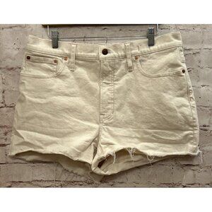 Madewell The Perfect Jean Short Cut-off Size 32 Vintage Canvas 3" Inseam Zipper
